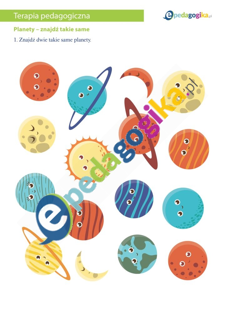 Planety – znajdź takie same-1