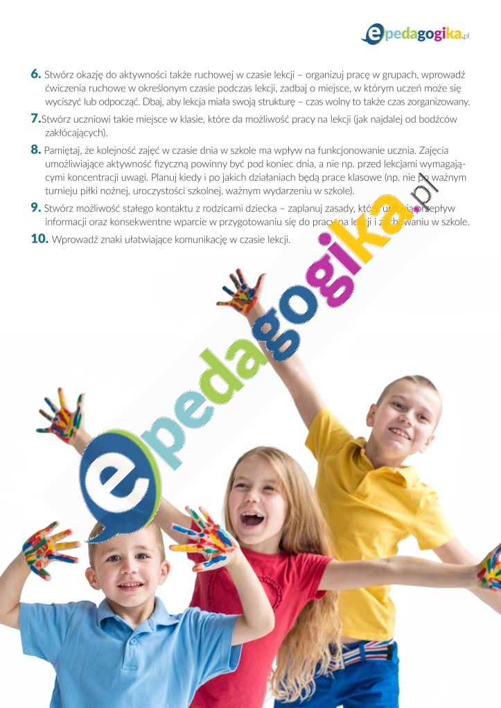 Organizacja pracy z dzieckiem nadpobudliwym – informacje dla nauczycieli-3