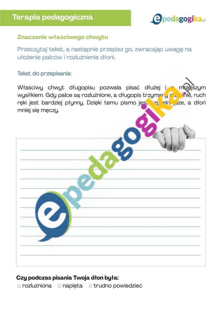 Znaczenie właściwego chwytu. Dzień Pisma Ręcznego. Ćwiczenia wspierające komfort i czytelność pisma ręcznego
