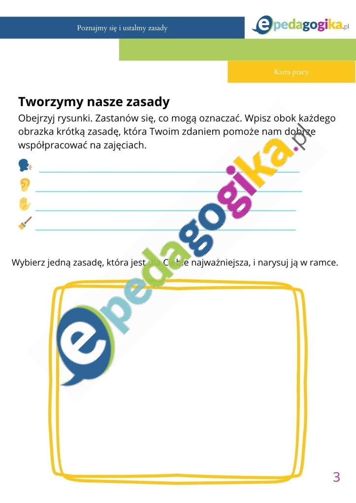   Scenariusz zajęć rewalidacyjnych. Pierwsze spotkanie – budowanie relacji i ustalanie zasad współpracy