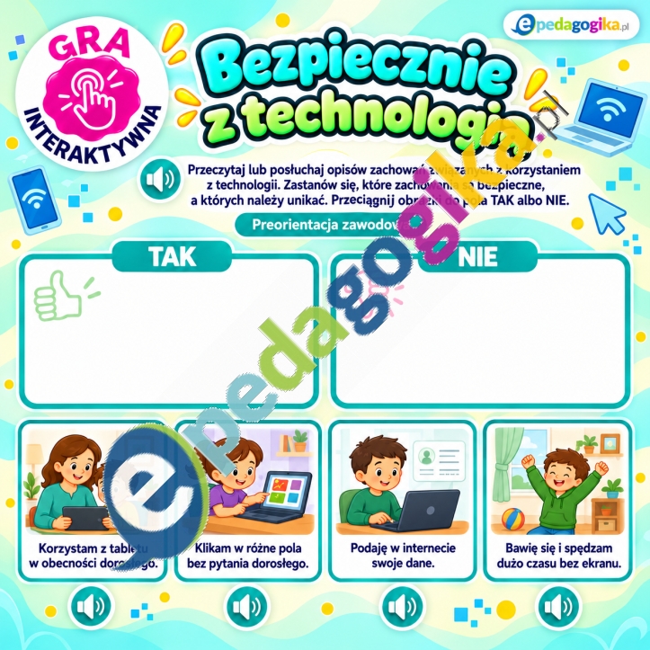 Bezpiecznie z technologią – gra interaktywna