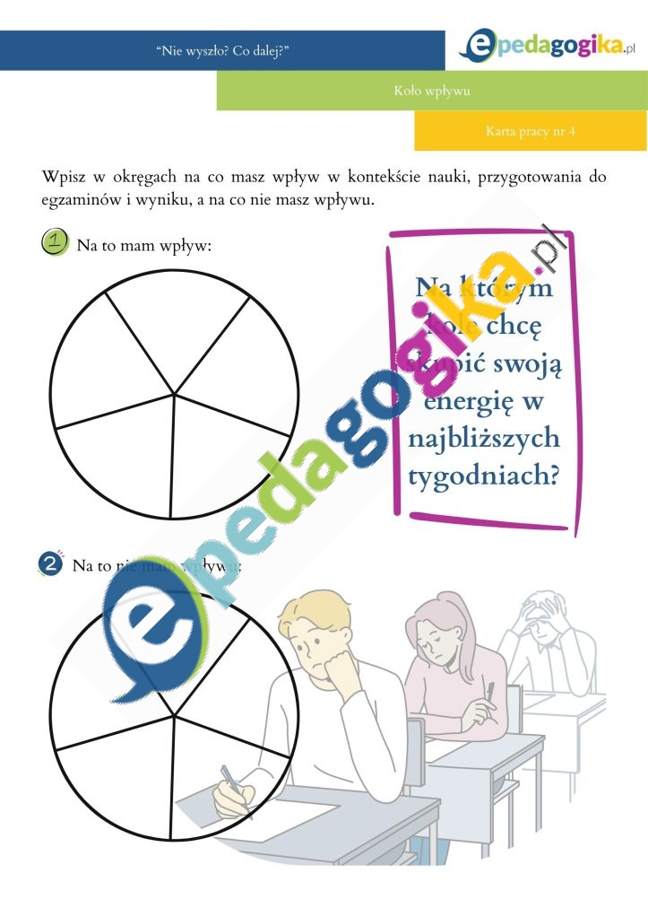   Nie wyszło. Co dalej? Scenariusz zajęć psychoedukacyjnych dla uczniów klasy VIII szkoły podstawowej po egzaminach próbnych