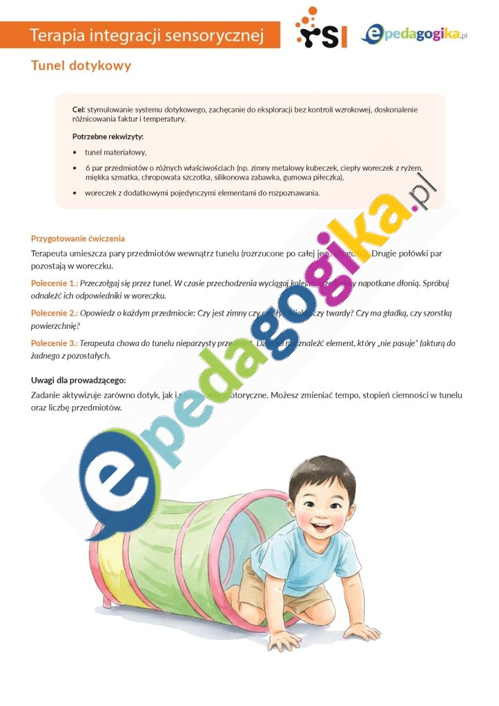   Magia Dotyku – pakiet ćwiczeń rozwijających percepcję dotykową
