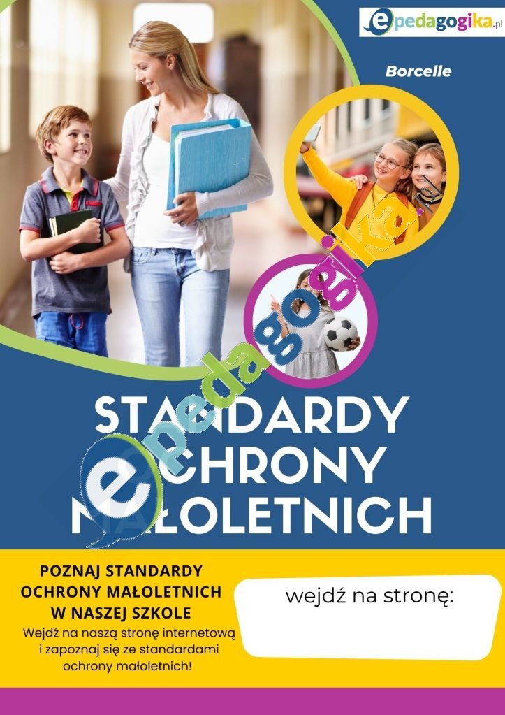 2. Plakat informujący o tym, jak można zapoznać się ze standardami ochrony małoletnich