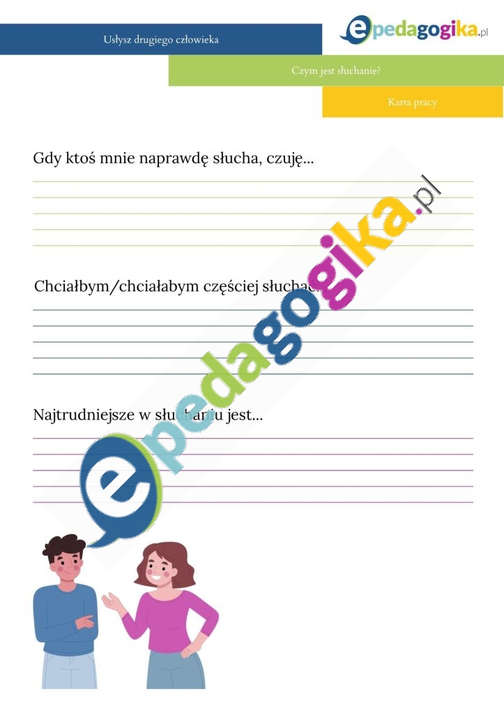 Karta pracy: Czym jest słuchanie?