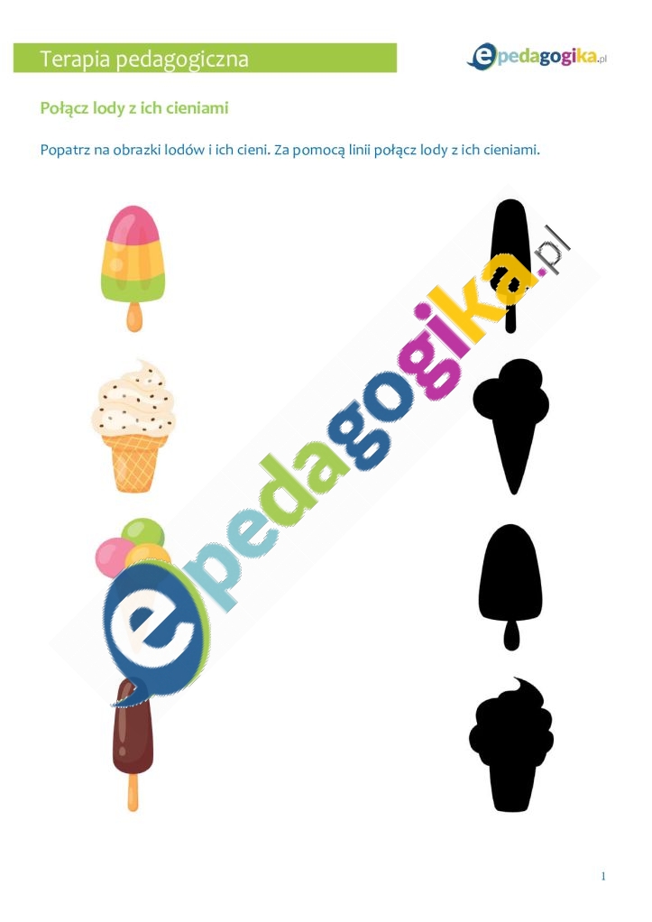   Lodowe zabawy – lato z kartami pracy do terapii pedagogicznej