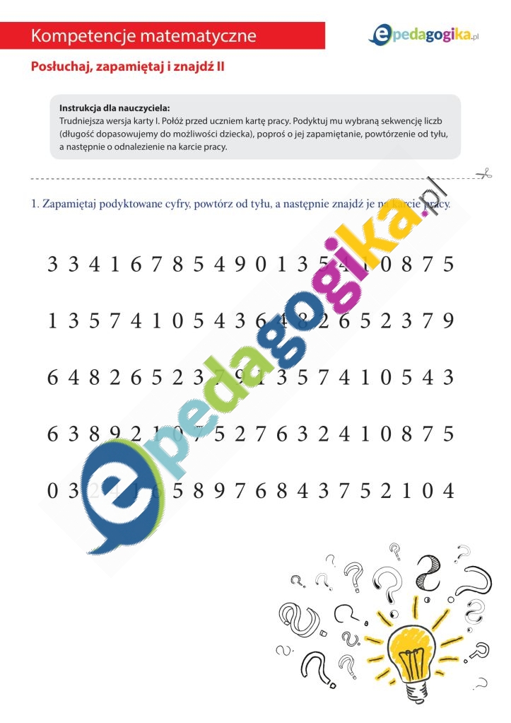 Posłuchaj, zapamiętaj i znajdź II-1