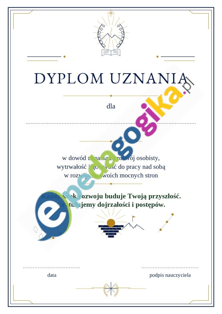 Dyplomy wzmacniające dla starszych uczniów – motywacyjne dyplomy za postępy, wytrwałość i zaangażowanie