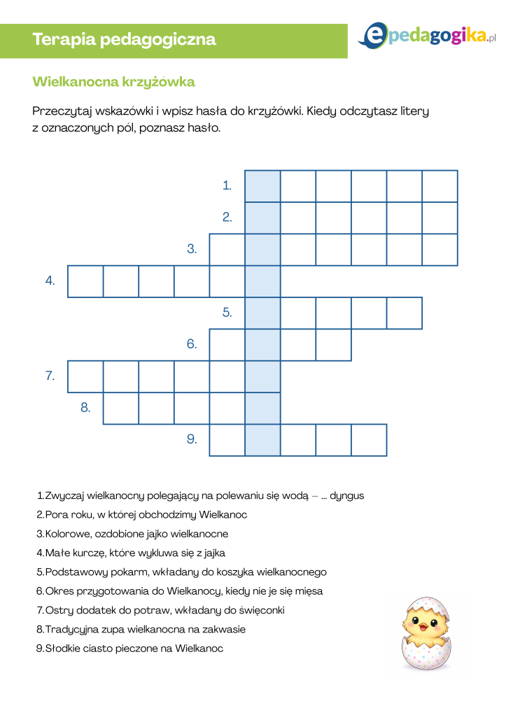Wielkanocne łamigłówki. Karty pracy na Święta Wielkanocne