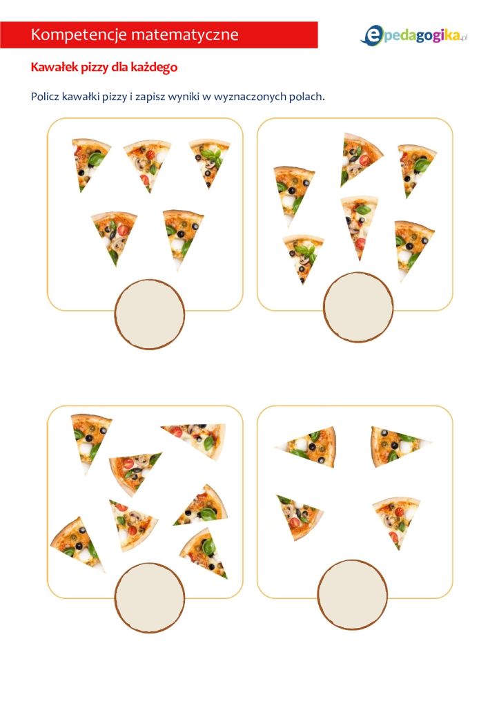 Matematyczna pizza – karty pracy na dzień pizzy