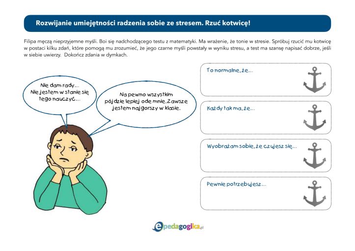 Rozwijanie umiejętności radzenia sobie ze stresem. Rzuć kotwicę!