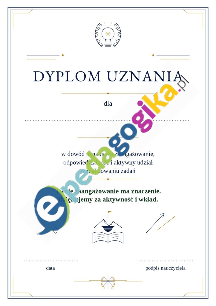 Dyplomy wzmacniające dla starszych uczniów – motywacyjne dyplomy za postępy, wytrwałość i zaangażowanie