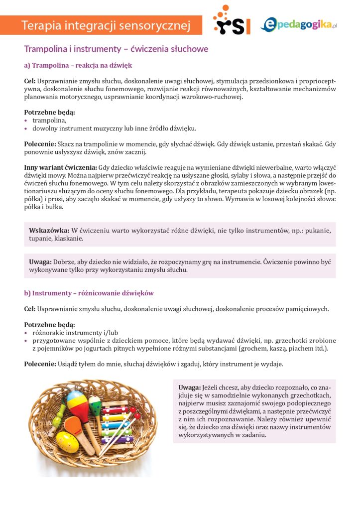 Skacz, słuchaj, powtarzaj – karty pracy do terapii SI i rozwoju mowy