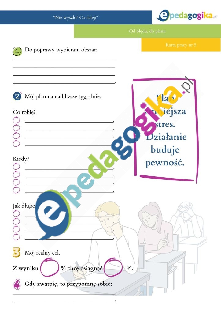   Nie wyszło. Co dalej? Scenariusz zajęć psychoedukacyjnych dla uczniów klasy VIII szkoły podstawowej po egzaminach próbnych