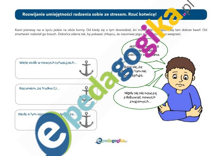 Instrukcja i karty pracy. Rozwijanie umiejętności radzenia sobie ze stresem Rzuć kotwicę!-3