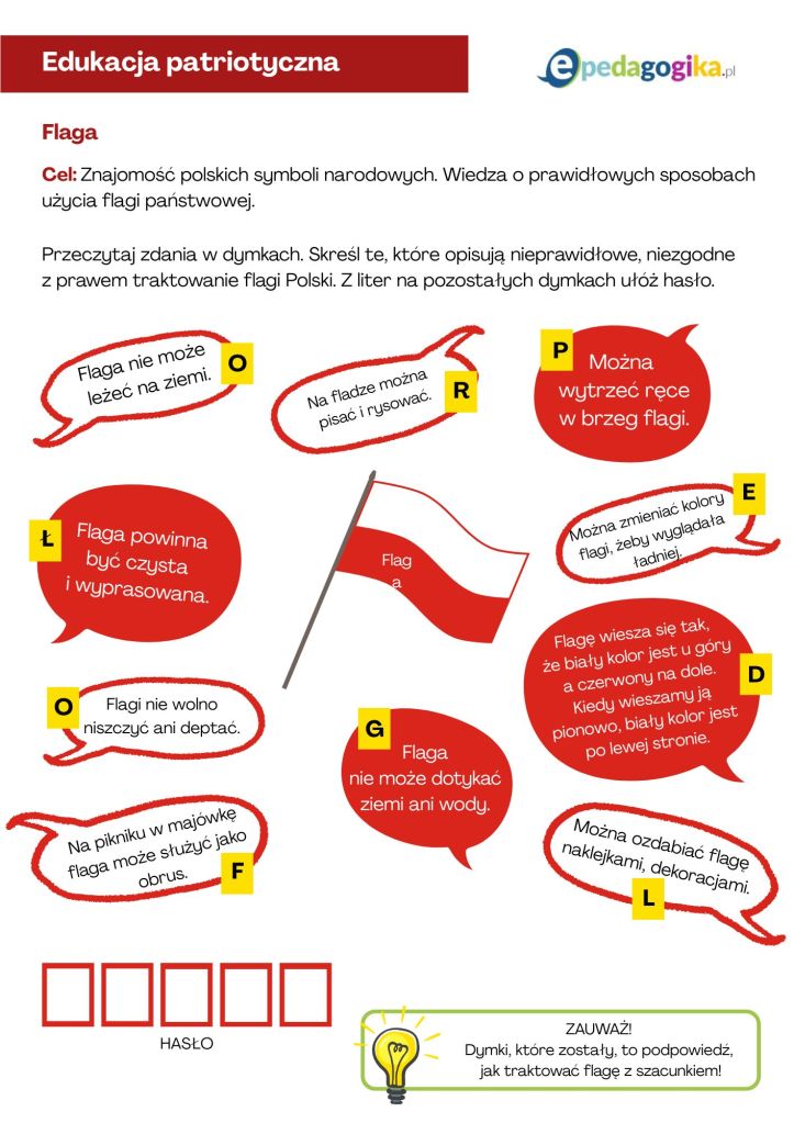 Symbole Polski i codzienny patriotyzm – zestaw kart pracy
