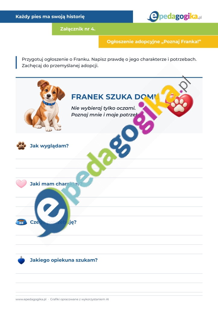 załącznik nr 4. Ogłoszenie adopcyjne