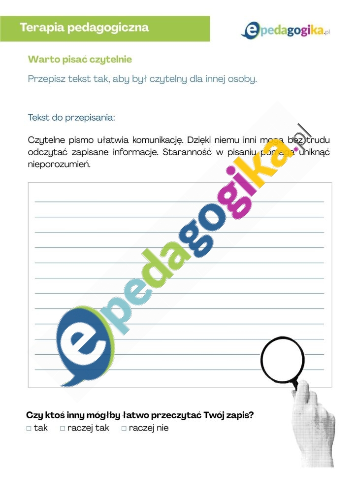 Warto pisać czytelnie. Dzień Pisma Ręcznego. Ćwiczenia wspierające komfort i czytelność pisma ręcznego
