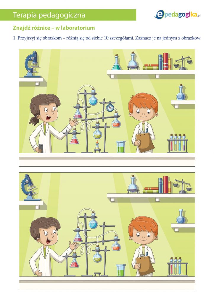Znajdź różnice - w laboratorium