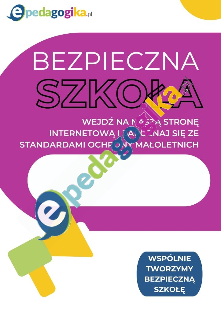 5. Plakat informujący o tym, jak można zapoznać się ze standardami ochrony małoletnich