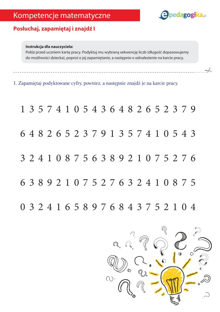 Posłuchaj, zapamiętaj i znajdź I