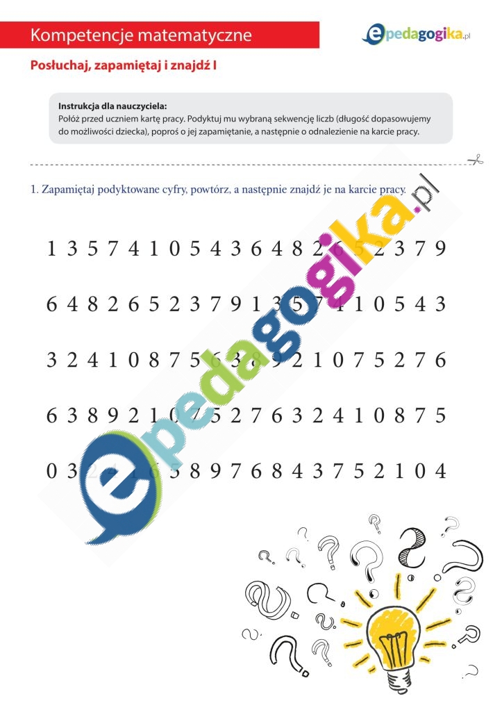 Posłuchaj, zapamiętaj i znajdź I-1