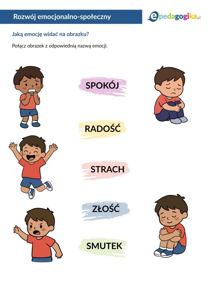 Poznaję swoje emocje – pakiet 5 kart pracy