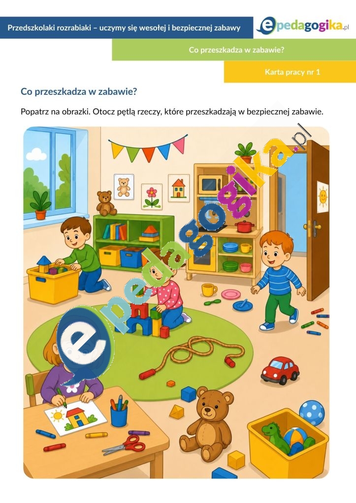 Karta pracy 1. Co przeszkadza w zabawie