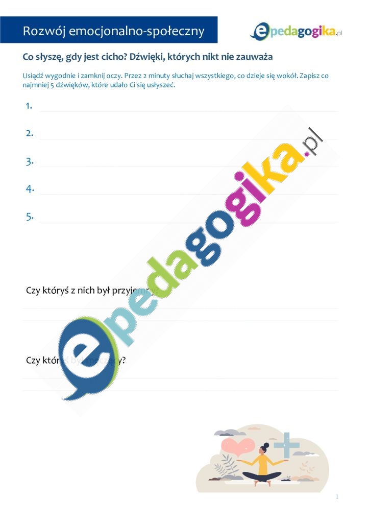   5 minut uważności – karty pracy wspierające koncentrację, emocje i samoregulację