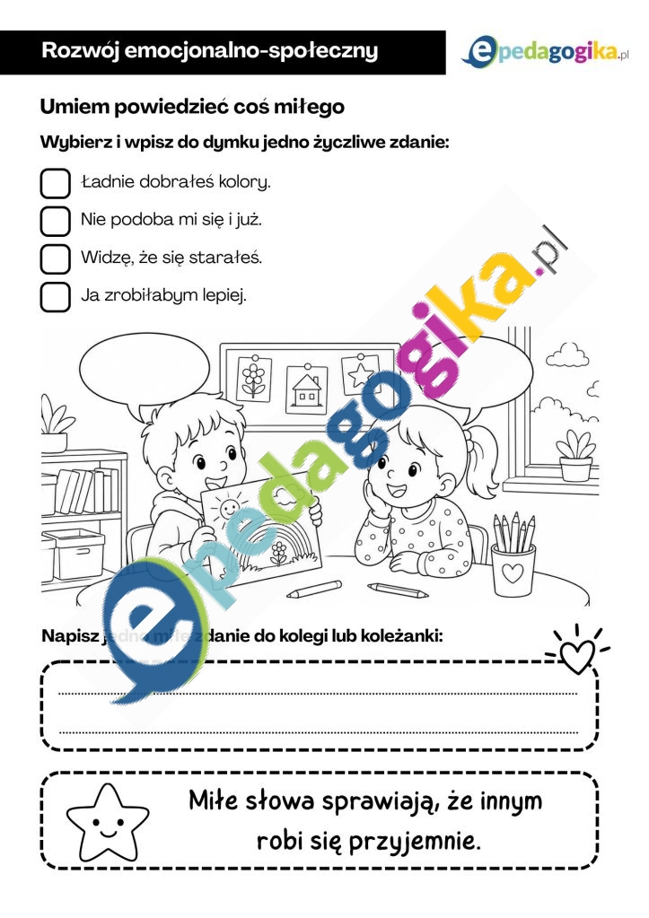 Umiem powiedzieć coś miłego (bez koloru)