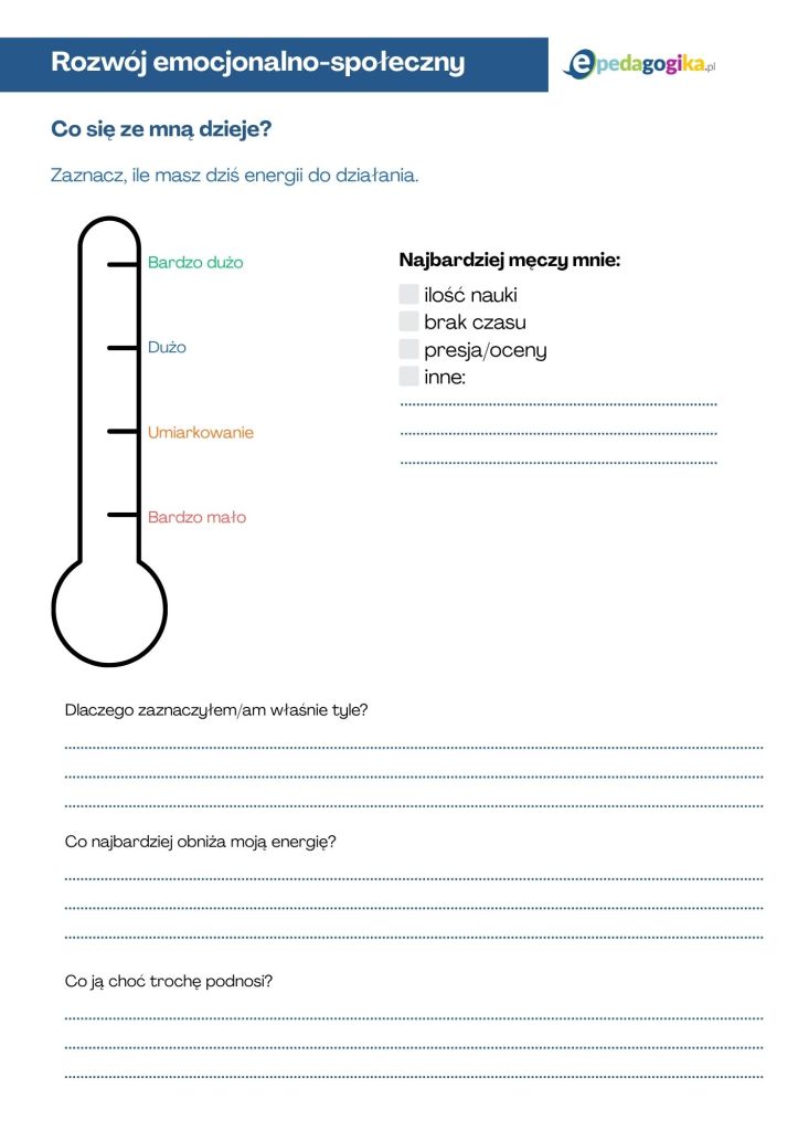 Już nie mam siły… i co dalej? Karty pracy na spadek motywacji i zmęczenie szkolne