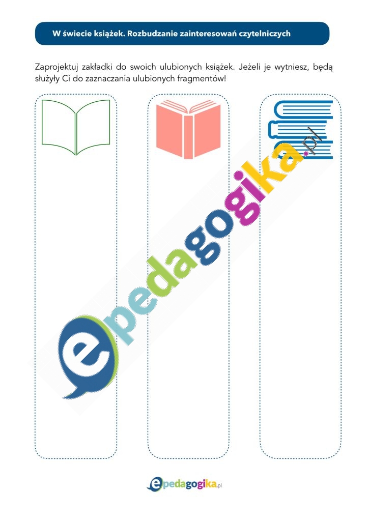 Instrukcja i karty pracy. W świecie książek. Rozbudzanie zainteresowań czytelniczych -5