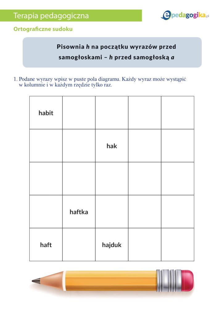 Ortograficzne sudoku