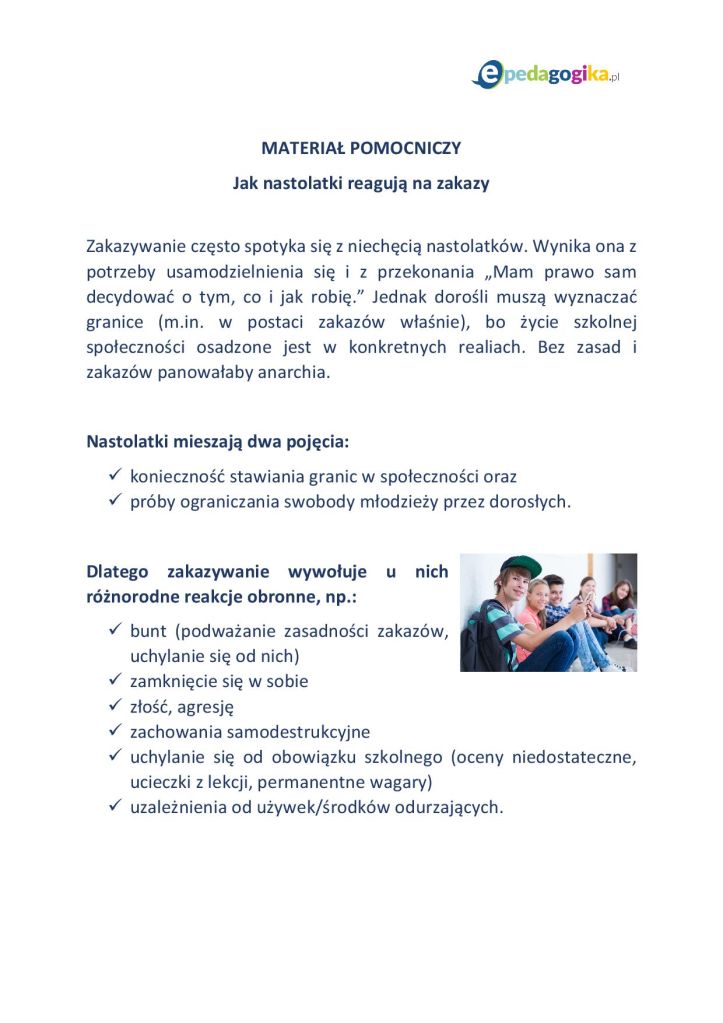 O zakazywaniu inaczej – metoda analizy transakcyjnej. Scenariusz warsztatu dla nauczycieli