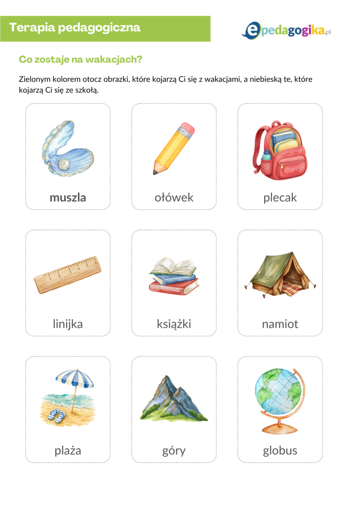 Witaj, szkoło! – karty pracy na zakończenie wakacji i początek szkoły