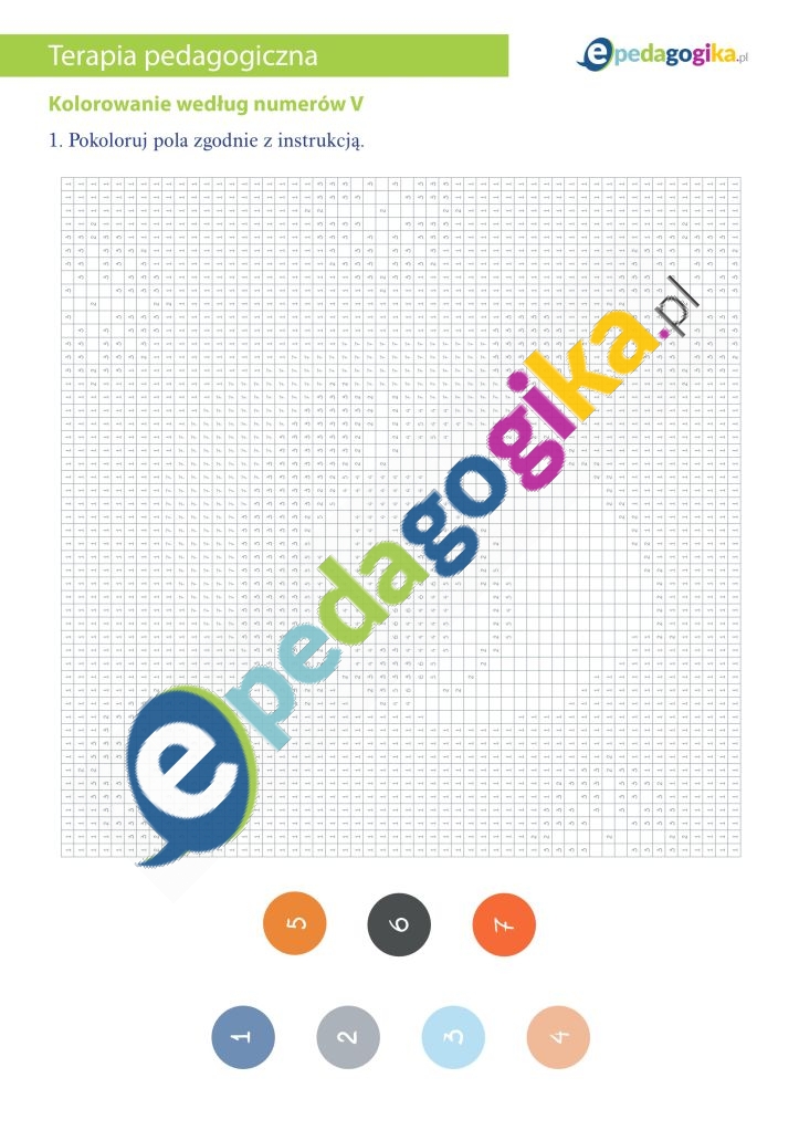 Kolorowanie według numerów V
