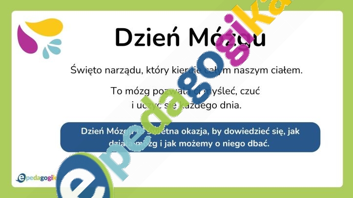   Prezentacja multimedialna: Poznaj swój mózg i naucz się o niego dbać!