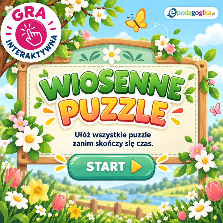 Wiosenne puzzle – interaktywna gra rozwijająca spostrzegawczość i koncentrację