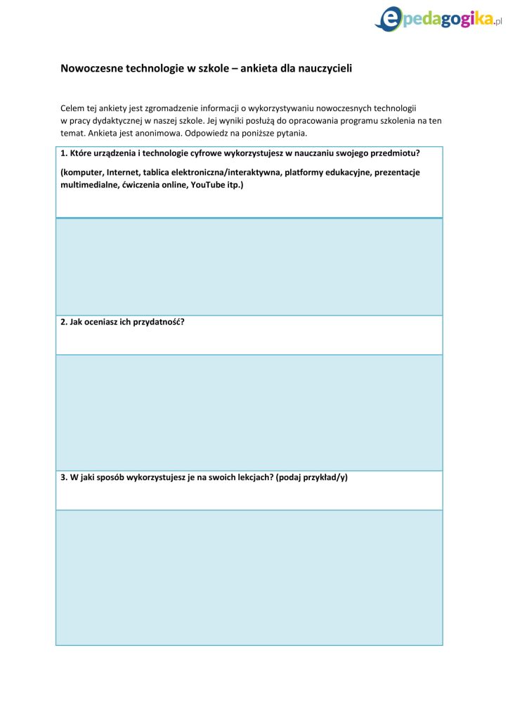 Cyfrowe lekcje – scenariusz szkolenia dla nauczycieli