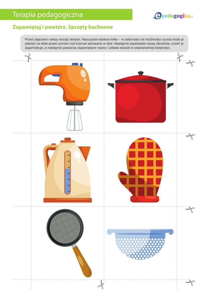 Zapamiętaj i powtórz. Sprzęty kuchenne