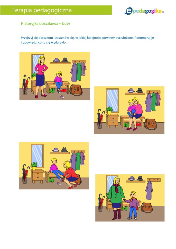 Historyjka obrazkowa - buty
