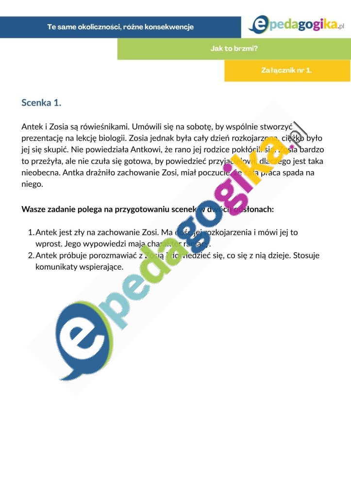  Zalacznik nr 2. Te same okoliczności, różne konsekwencje 