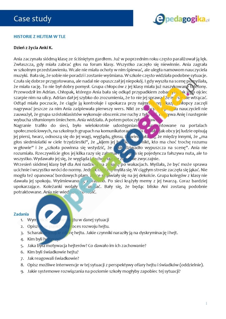   Jak rozpoznać bullying i hejt? Scenariusz warsztatu psychoedukacyjnego dla nauczycieli, wychowawców, psychologów i pedagogów szkolnych