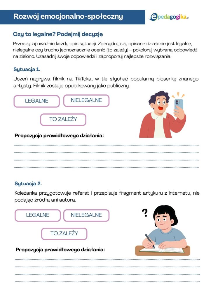 Świadomy twórca. Prawa autorskie w praktyce – zestaw kart pracy