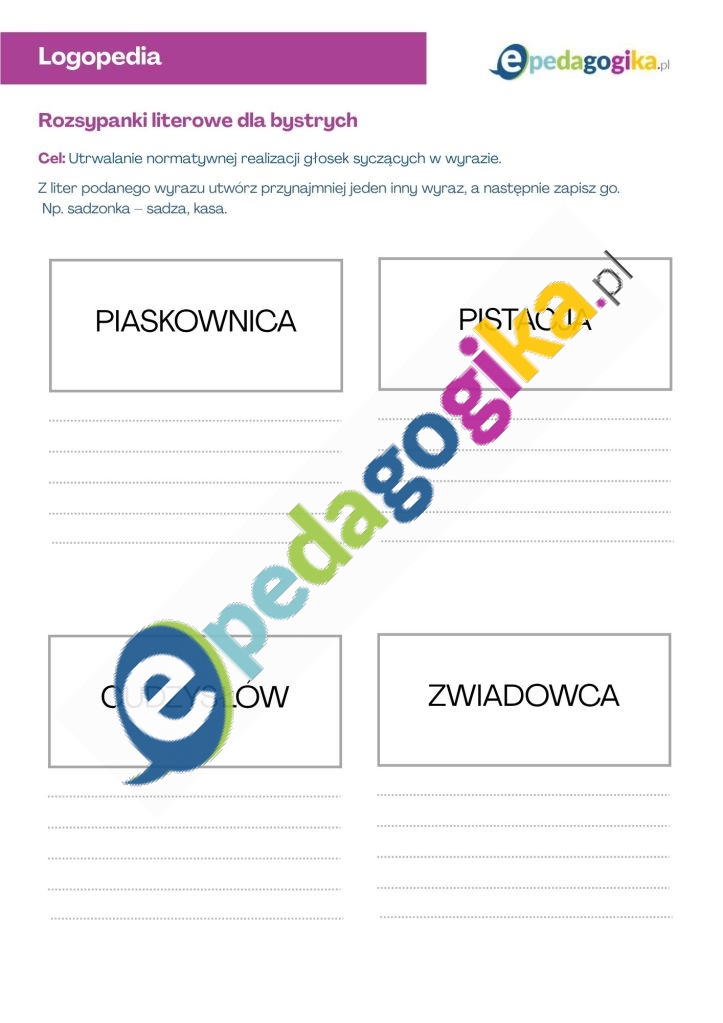 Rozsypanki literowe dla bystrych