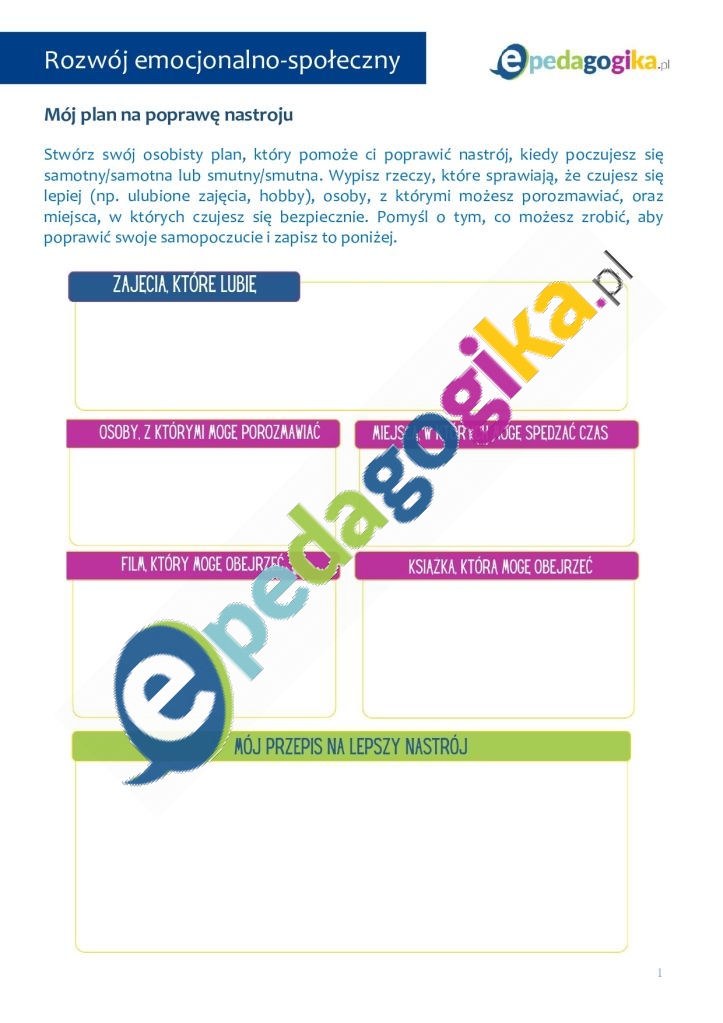   Wzmacniam siebie – rozwój emocjonalno-społeczny. Karty pracy dla uczniów z rodzin dysfunkcyjnych