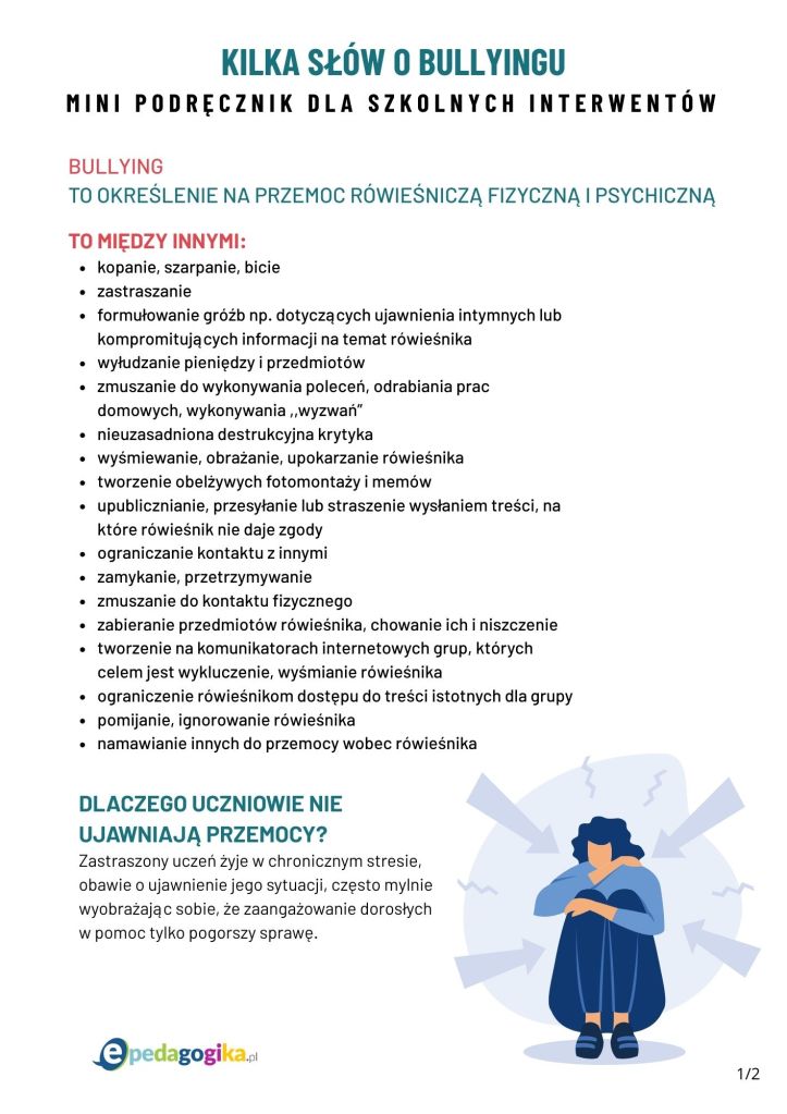 Kilka słów o bullyingu. Minipodręcznik szkolnych interwentów