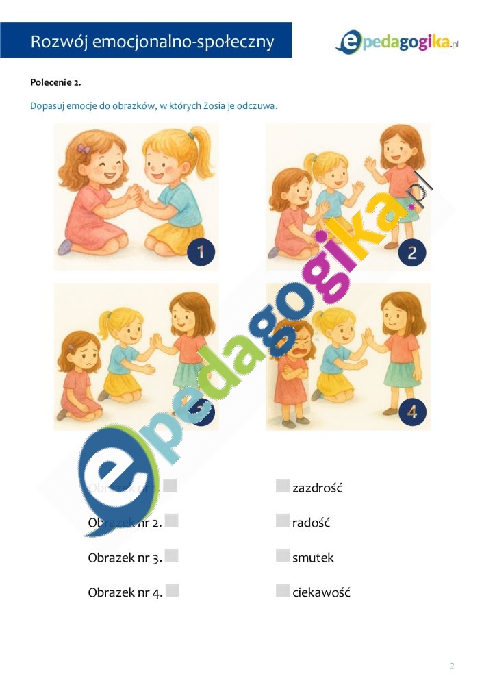   Zazdrość i stres pod kontrolą. Karty pracy wspierające rozwój emocjonalno-społeczny