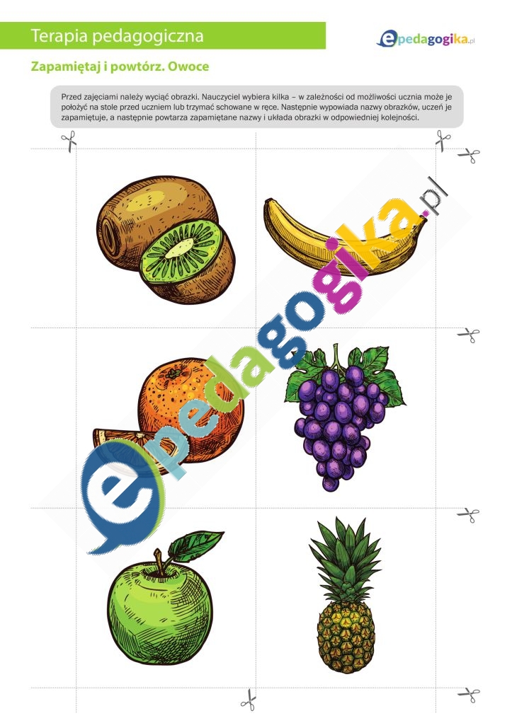 Zapamiętaj i powtórz. Owoce-2