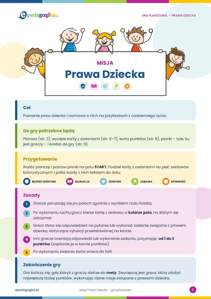 Misja „Prawa Dziecka”. Gra planszowa